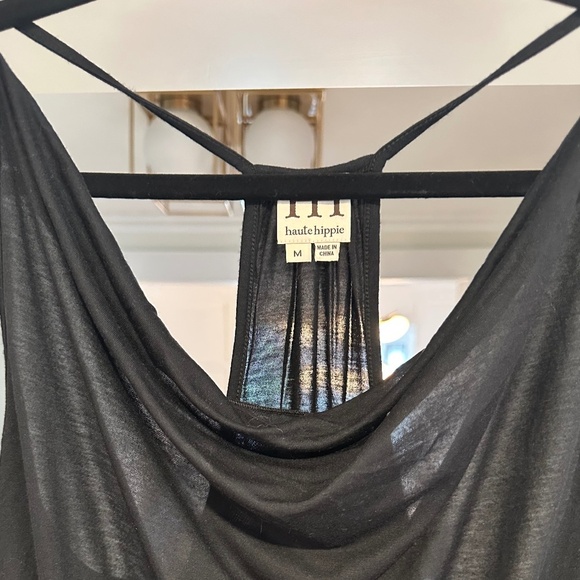 Haute Hippie Black Modal Tank / Camisole - Size M - Picture 3 of 10